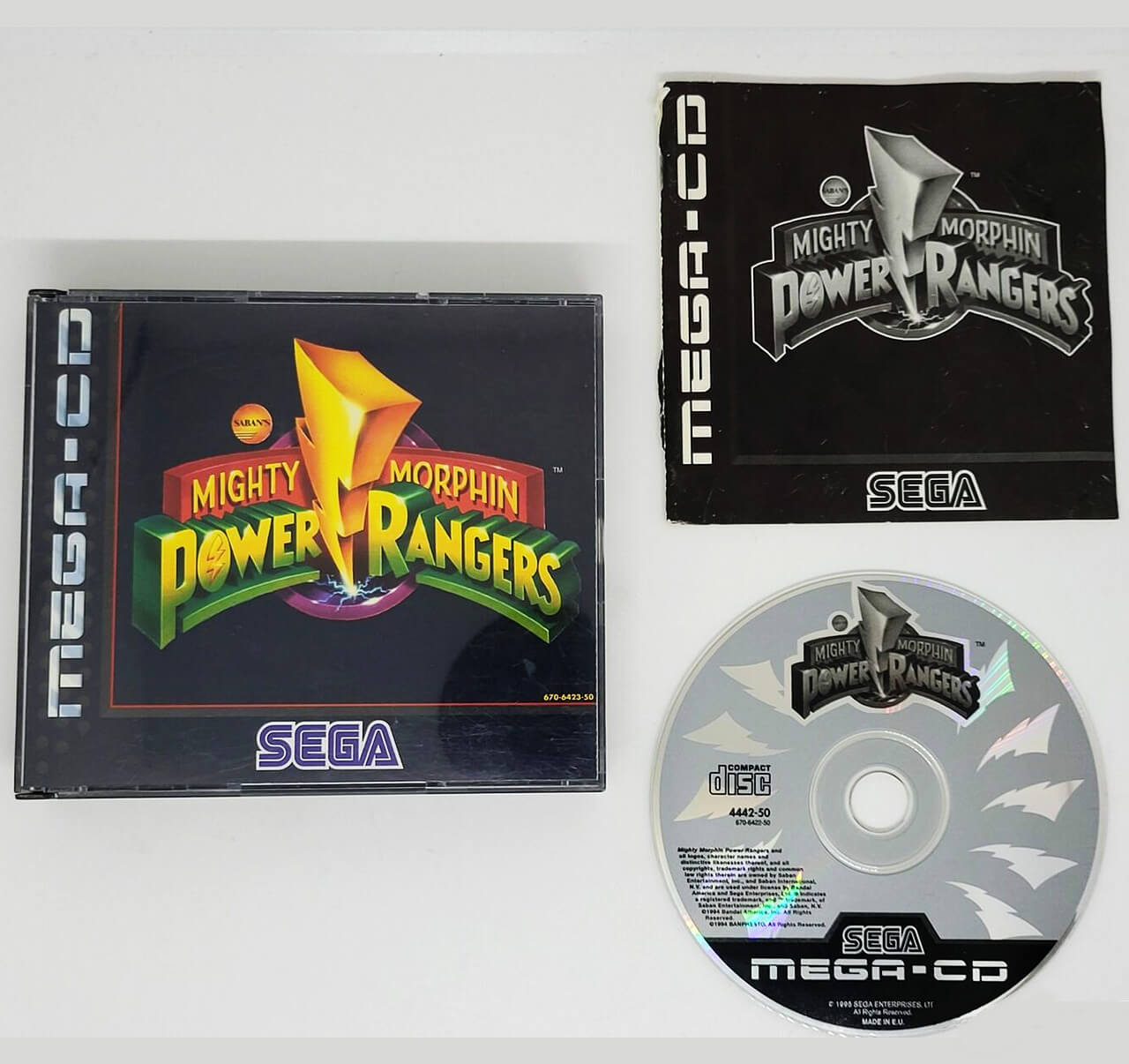 Лицензионный диск Mighty Morphin Power Rangers для Mega-CD